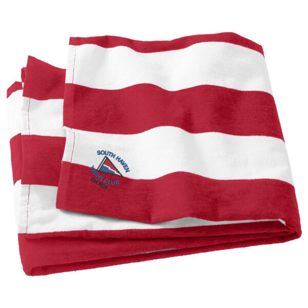 Port Authority® Cabana Stripe Beach Towel Thumbnail